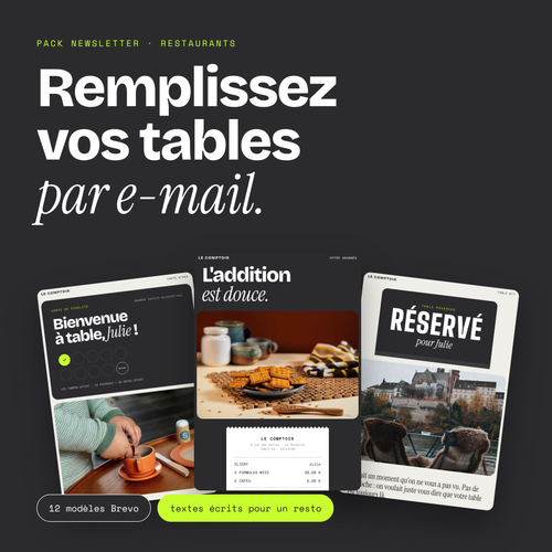 Le Pack Newsletter Resto par OPOPUP