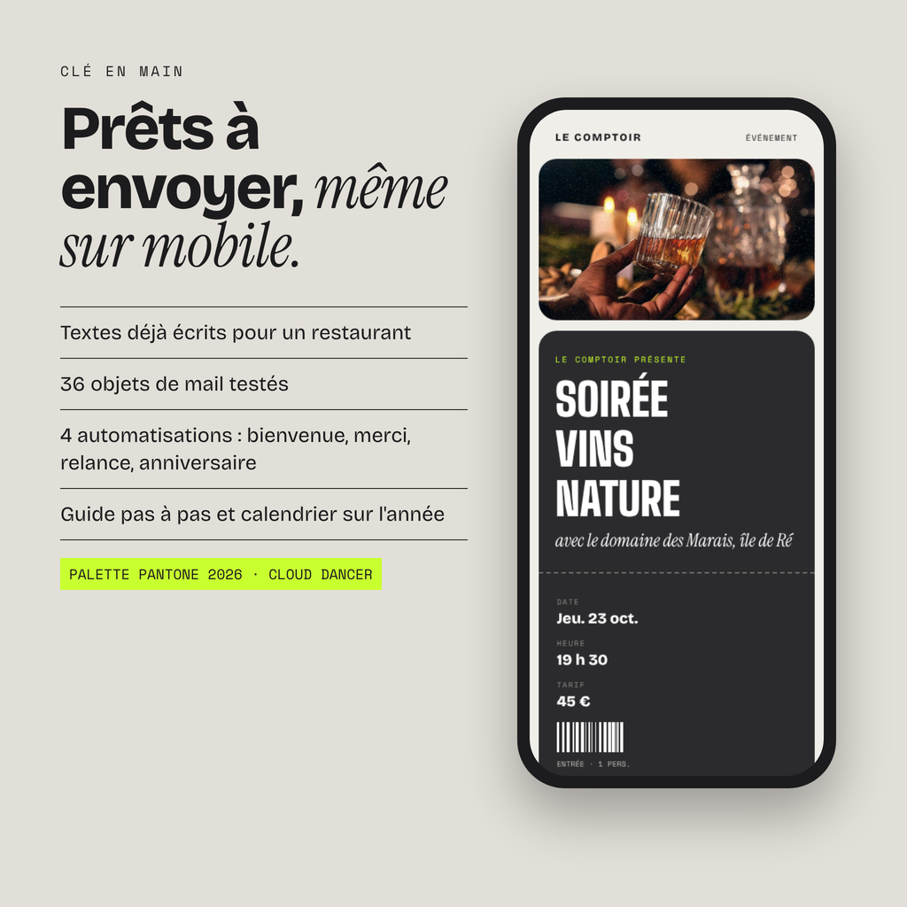 Le Pack Newsletter Resto : exemple d'utilisation